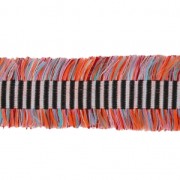 Galon double franges 28 mm Negro/Blanco/Multicolore  x30cm|raw }}
