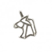 Entrepieza origami de metal It's Magic Made by Me 16 mm Unicornio plateado