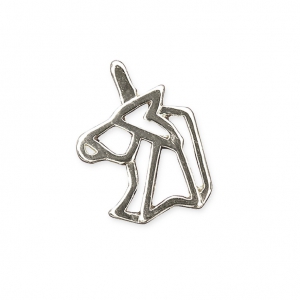 Entrepieza origami de metal It's Magic Made by Me 16 mm Unicornio plateado