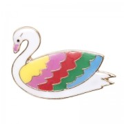 Pin's de metal y resina epoxi Magical Summer 21mm Cisne Multicolore|raw }}