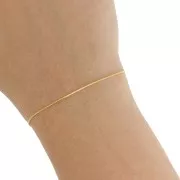 Chaîne fine pour Miyuki Delica 11/0 maille paloma 0.6 mm doré x50 cm