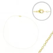 Gargantilla fina para Miyuki Delica 11/0 con eslabón ovalado 0,8x1 mm dorado x 45 cm