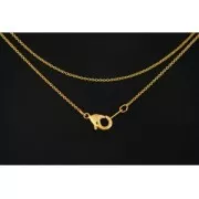 Gargantilla fina para Miyuki Delica 11/0 con eslabón ovalado 0,8x1 mm dorado x 45 cm