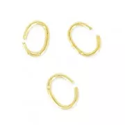 Pequeñitos Anillas abiertas ovaladas 3.3x2.4x0.4 mm para cadena fina dorado x1g