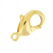 Cierre de mosquetón 9.5 mm dorado x1