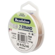 Hilo de Acero 7 hebras 0.38 mm plateado dorado x9,2 m