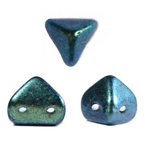 Cuentas de vidrio Super-Khéops® de Puca® 6 mm G.Turquoise Metallic Mat x10g