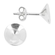 Base pendientes para cabuchones PureCrystal 1088 8 mm Plata 925 x2|raw }}