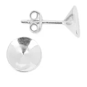 Base pendientes para cabuchones PureCrystal 1088 8 mm Plata 925 x2