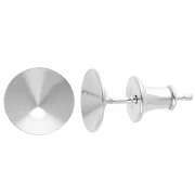 Pendientes de botón con cabujón PureCrystal 1122 de 8 mm - Plata 925 (2 unidades)