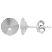 PureCrystal 1088 8 mm cabujón Ganchos pendientes - Plata 925 x2