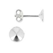 Pendientes para cabuchones PureCrystal Rivoli 1122 6  mm Plata 925 x2|raw }}