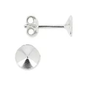 Pendientes para cabuchones PureCrystal Rivoli 1122 6  mm Plata 925 x2