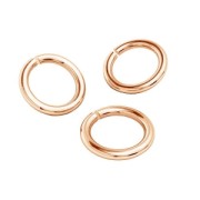 Anillas abiertas 7x0.7 mm de Plata 925 dorado rosa x10|raw }}