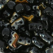 Cuentas de vidrio 2 agujeros Zorro Bead 5x6 mm Jet Valentinit x50|raw }}