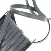 Correa para bolsas de plástico con costura de 10 mm Negro x 1m