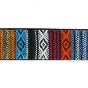 Cinta para bolso imitación étnico doblado imitación cuero 25 mm Navajo x 50cm