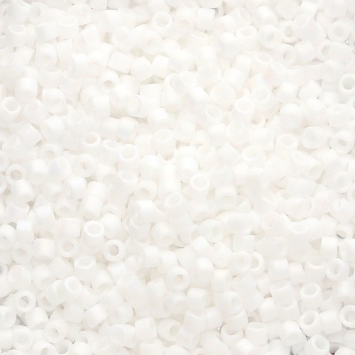 Miyuki Delica 11/0 DB0351 - Blanco opaco AB mate x 100 g