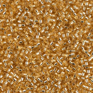 Miyuki Delica 11/0 DB0042 - Gold Silver Lined envases de 100g