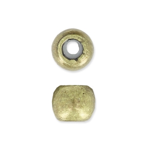 Cuenta pasante de metal stopper bead 5 mm con un agujero de 2 mm bronze x1