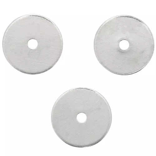 Discos planos perforados lisos de latón estilo Heishi 6 mm plateado x10