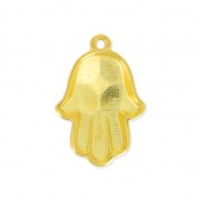 Colgante de resina de mano de Fátima 23 mm - Dorado con oro fino x1