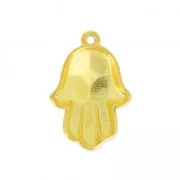 Colgante de resina de mano de Fátima 23 mm - Dorado con oro fino x1