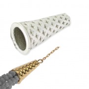 Cono o terminal decoración rombo 20 mm plateado antiguo x1|raw }}