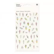 Assortiment de 50 Stickers en relief Paper Poetry Magical Summer Crème Glacé x1