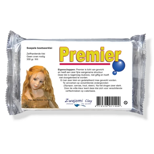 Arcilla Padico Auto Endurecente especial muñeca Premier Blanco x300g