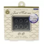 Mini Molde de silicona Padico para arcilla polimérica/arcilla/resina UV cab Hexagone