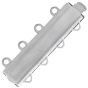 Cierre 4 filas motivo hojas 9x25 mm rodio