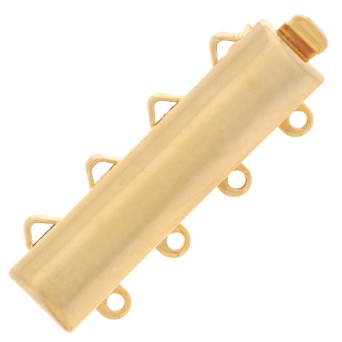 Cierre 4 vías 9x25 mm dorado