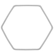 Anilla para montaje y tejido hexágono 18x16 mm de plateado x1|raw }}