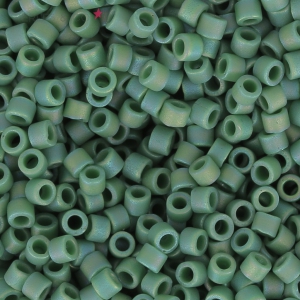 Miyuki Delica 11/0 DB2311 - Opaque Glazed Turtle Green Mat AB x8g