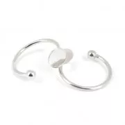 Anillo de latónpara pegar 8 mm a personalizar rodiado