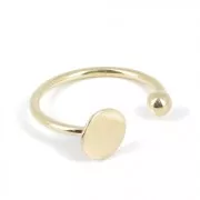 Anillo de latón talla 53 para pegar 8 mm a personalizar light gold HQ