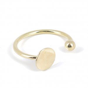 Anillo de latón talla 53 para pegar 8 mm a personalizar light gold HQ