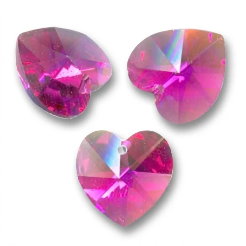 Corazones PureCrystal 6228 Fuchsia AB 10,3x10 mm x6