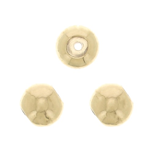 Cuenta pasante stopper bead 3 mm con un agujero de 0.6 mm de Gold Filled x2