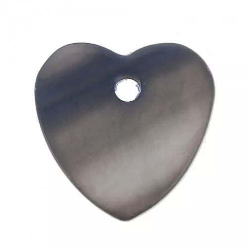 Cequies corazón de Nácar 11 mm Cinnamon/ Dark Grey x10