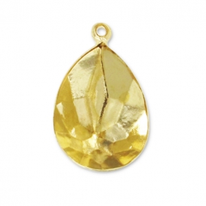 Engaste para pegar PureCrystal 4320 14x10 mm con 1 anilla dorado