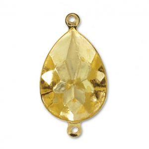 Engaste para pegar PureCrystal 4320 14x10 mm 2 anillas dorado