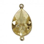 Engaste para pegar PureCrystal 4320 14x10 mm 2 anillas bronce