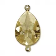 Engaste para pegar PureCrystal 4320 14x10 mm 2 anillas bronce