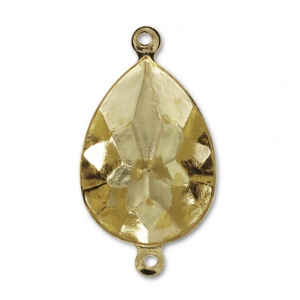 Engaste para pegar PureCrystal 4320 14x10 mm 2 anillas bronce