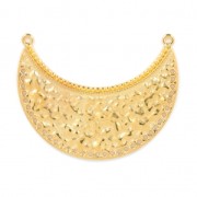 Colgante entrepieza multifilas media luna étnico 39 mm Dorado con oro fino|raw }}