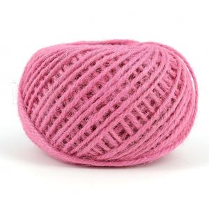 Cordón de yute 2 mm Rosa x40m