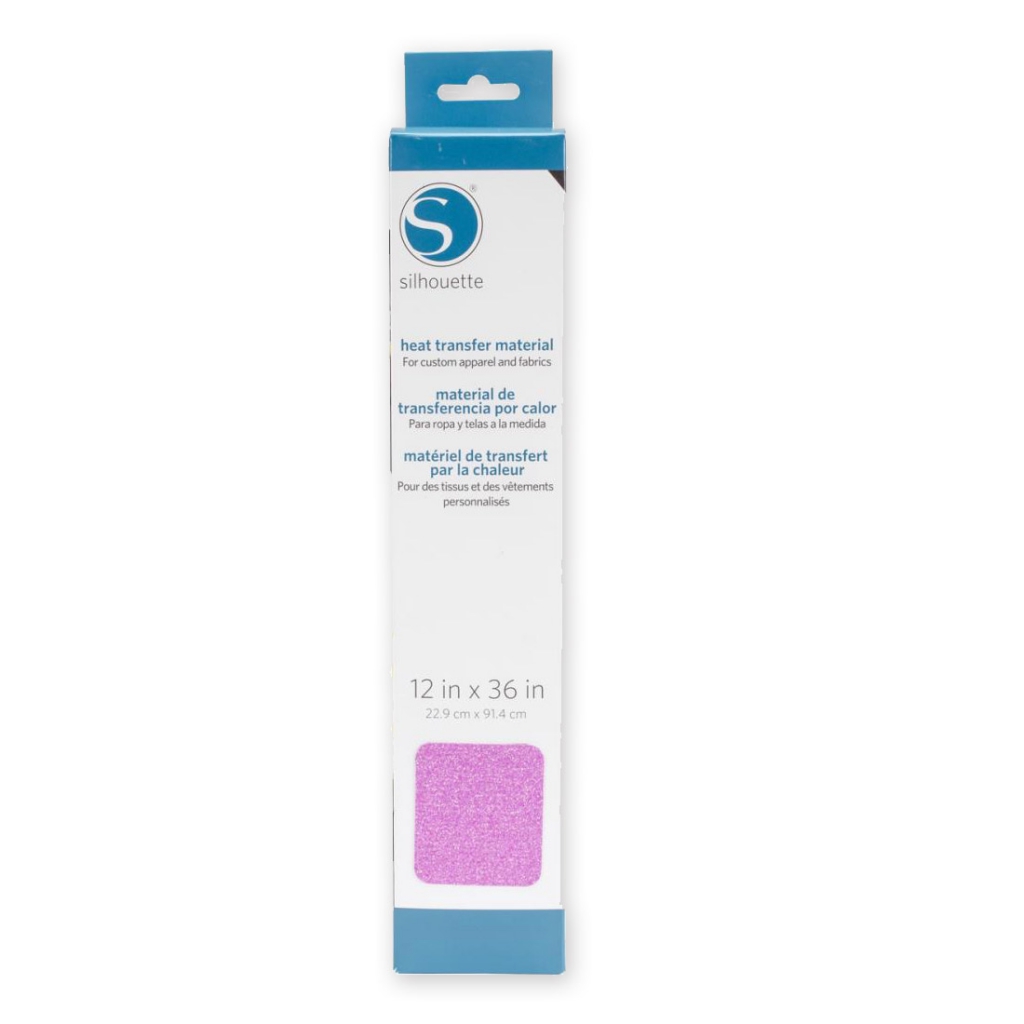 Vinilo textil de transferencia por calor para Silhouette 30.5x91.4 cm Rosa  con lentejuelas - Perles \u0026 Co