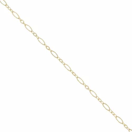 Cadena eslabón alternado (1x3) 2,4 mm de Gold filled x 1 m